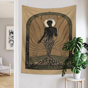 Alien Tapestry Mandala Macrame Hippie Art Wall Hanging Tapestries Living Room Home Tarot Decor Psychedelic Wall Tapestry 95x73cm - StickEmUpDesigns.ca