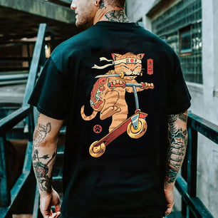 Samurai Cat TShirt For Men