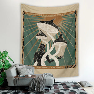Alien Tapestry Mandala Macrame Hippie Art Wall Hanging Tapestries Living Room Home Tarot Decor Psychedelic Wall Tapestry 95x73cm - StickEmUpDesigns.ca