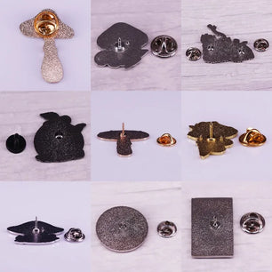 Mushroom Enamel Pins Elf Frog Skeleton Mushroom Cartoon Lapel Backpack Metal Brooch Jewelry Gifts For Friends Free Shipping
