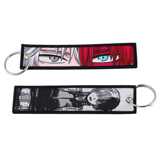 Anime Key Tag Cool Embroidery Keychains Motorcycles Keychains Fashion Key Ring Accessories Gifts 1PCS - StickEmUpDesigns.ca