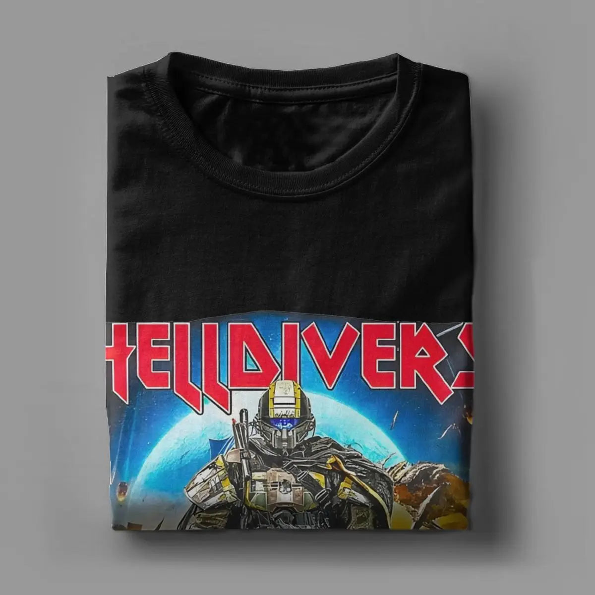 Helldivers 2 Skull T Shirt for Men