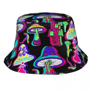 Bucket Hat Psychedelic Magic Mushrooms Fisherman Reflect